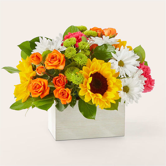 Sun-drenched Blooms Box Bouquet